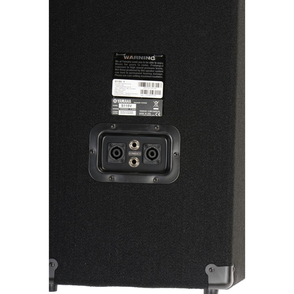 Yamaha S115V Club Series V 500-Watt Two-Way Passive PA Speaker with 15" Woofer