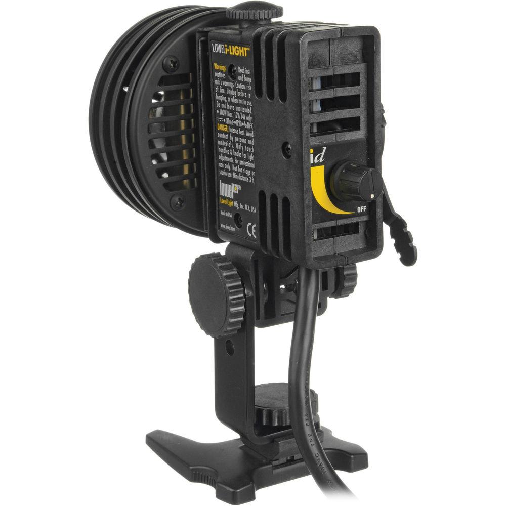 Lowel ID-Light 100W Focusing Flood Light with Anton Bauer Tap, Bulbs & Mounts