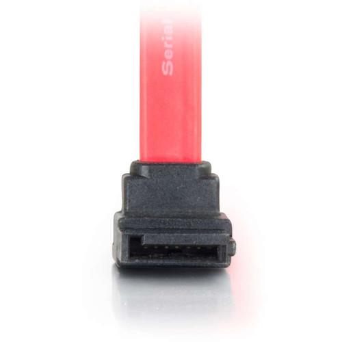 C2G 7-pin 180- to 90-Degree 1-Device Serial ATA Cable - 18"