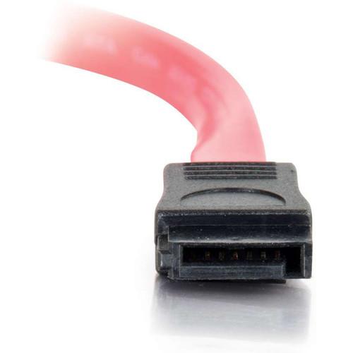 C2G 7-pin 180- to 90-Degree 1-Device Serial ATA Cable - 18"