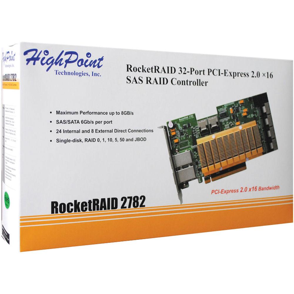 HighPoint RocketRAID 2782 SAS 6 GB s PCI-E 2.0 x16 Host Bus Adapter