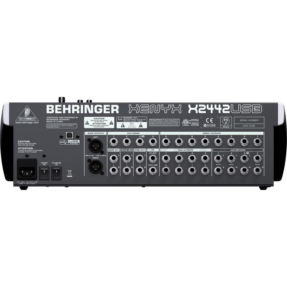 Behringer XENYX X2442USB - 24-Input USB Audio Mixer with Effects