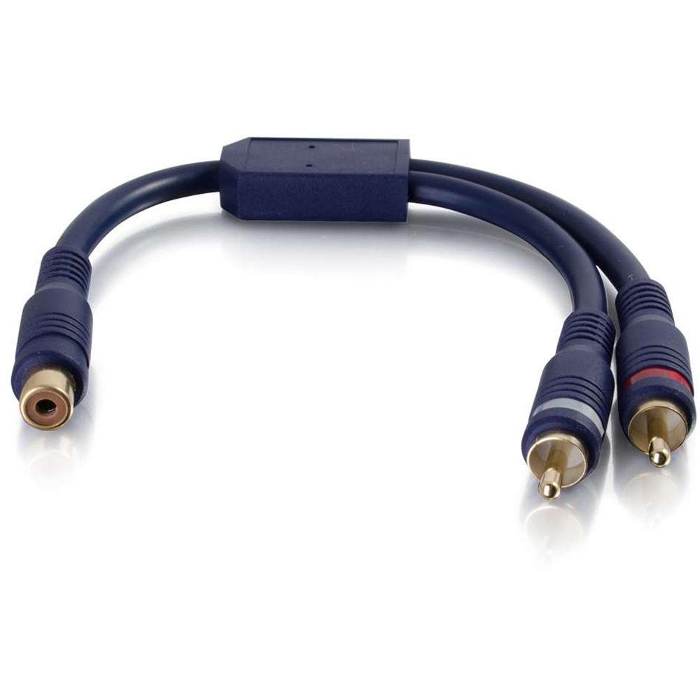 C2G 6" Velocity Two RCA Stereo Male to One RCA Mono Female Y-Cable