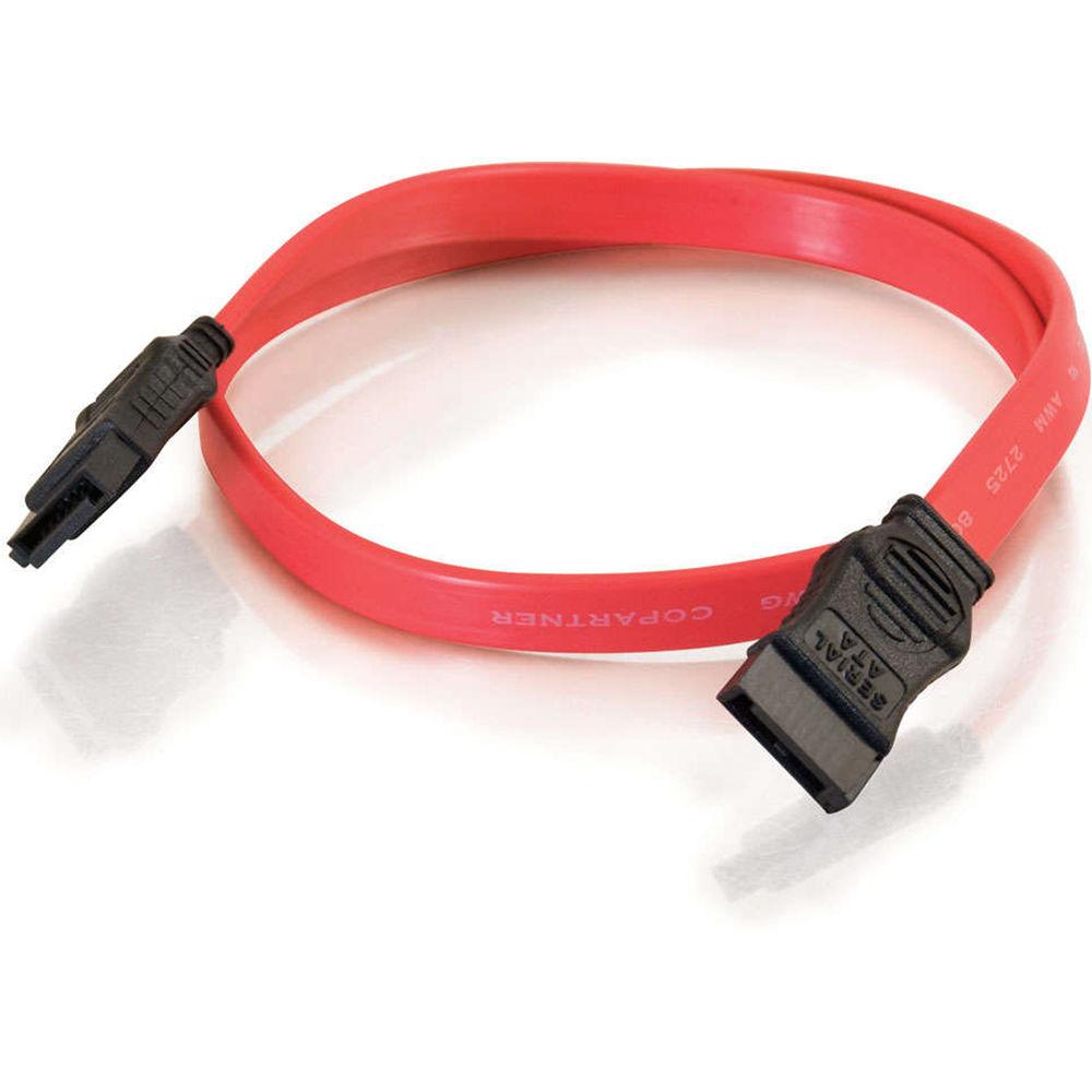 C2G 7-Pin 180 1-Device Serial ATA Cable - 18"