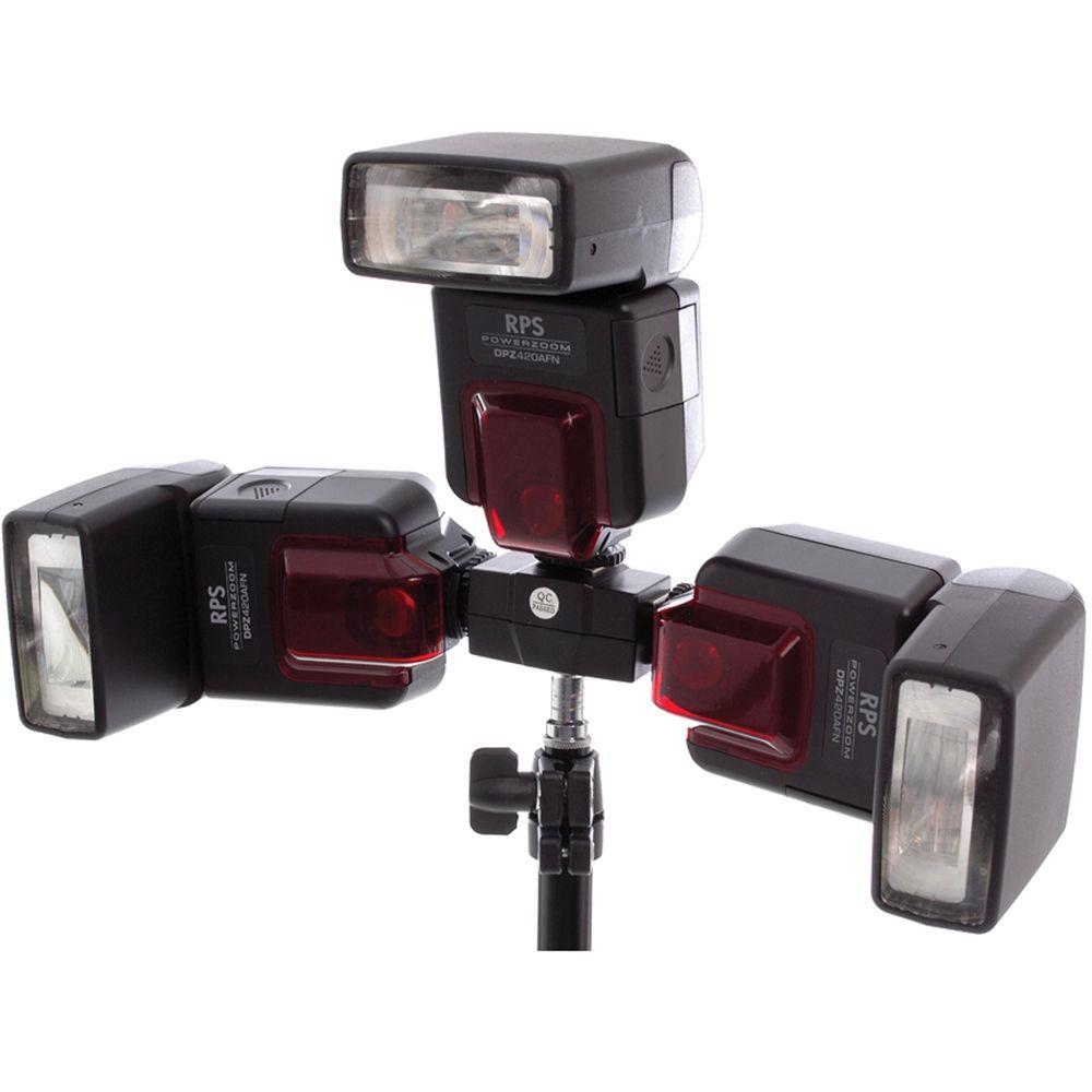 Dot Line Triple Flash Shoe 3.5mm Sync