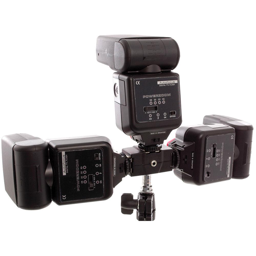 Dot Line Triple Flash Shoe 3.5mm Sync