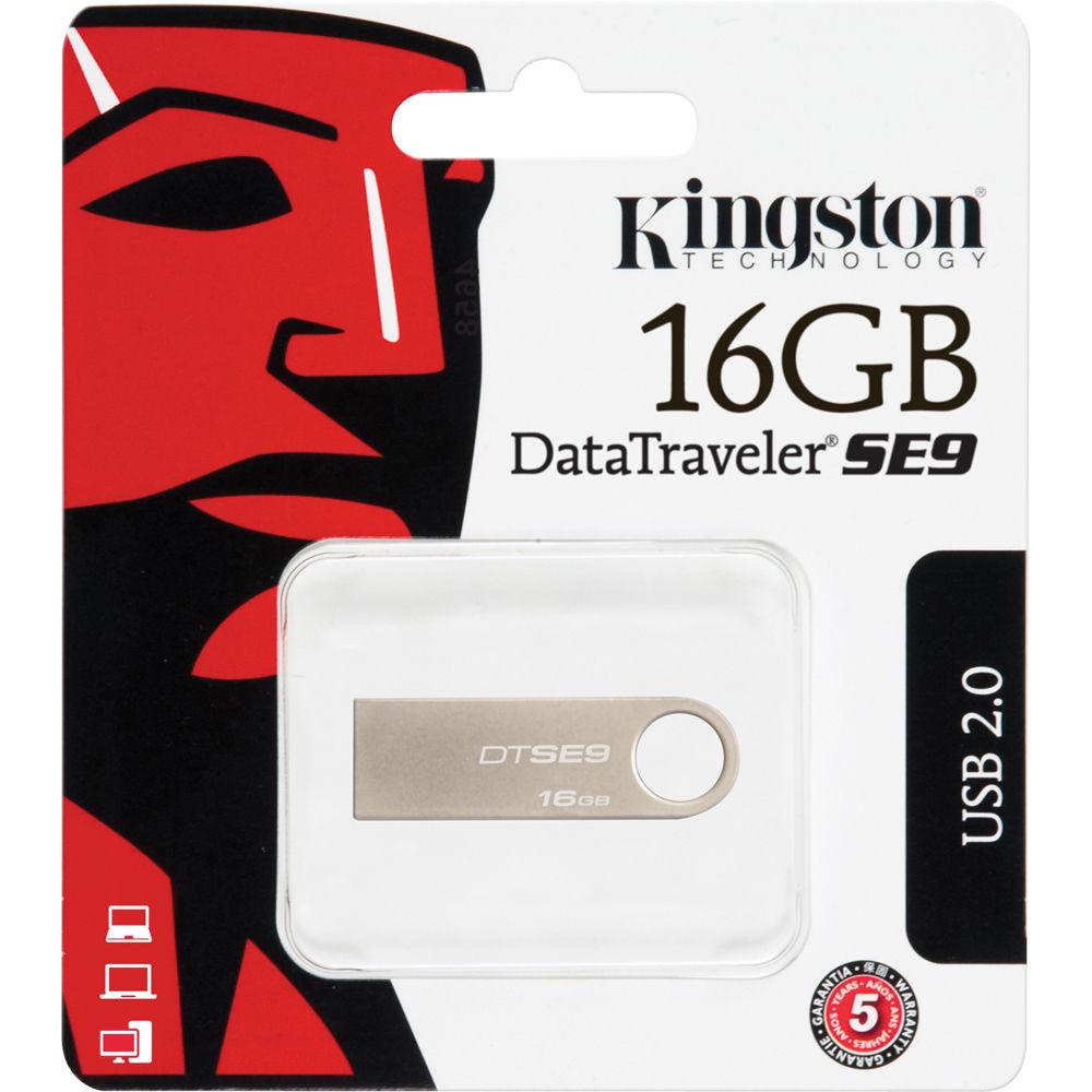 Kingston 16GB DataTraveler SE9 USB Flash Drive, Kingston, 16GB, DataTraveler, SE9, USB, Flash, Drive
