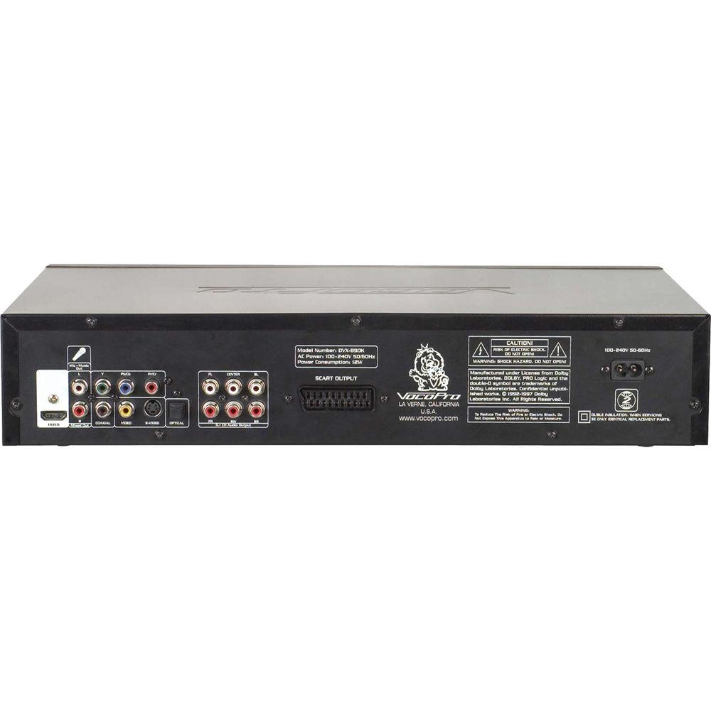 VocoPro DVX-890K Multi-Format Digital Key Control DVD DivX Player