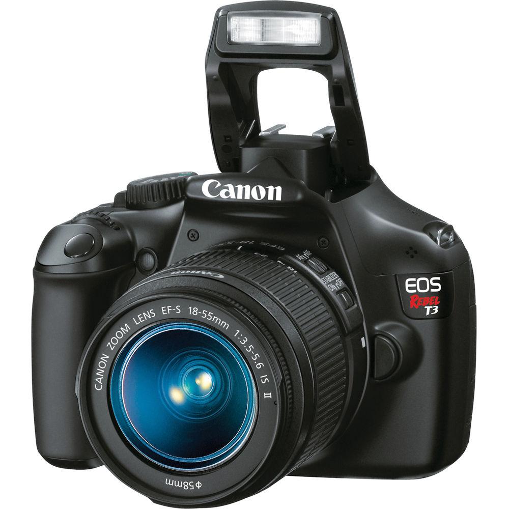 Canon EOS Rebel T3 DSLR Camera and 18-55mm IS II Lens Kit - Refurbished