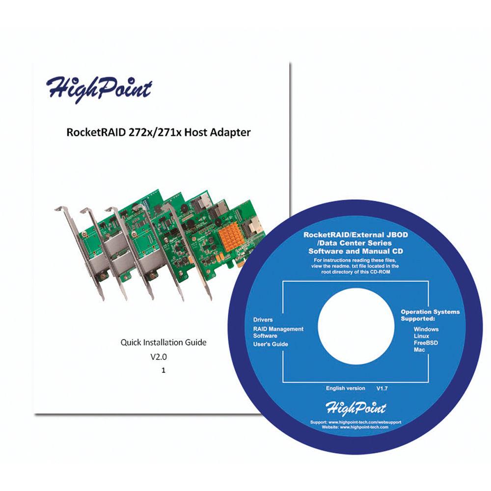 HighPoint RocketRAID 2711 Single-Port 4 Channel SAS 6 Gbps PCIe 2.0 x8 RAID HBA