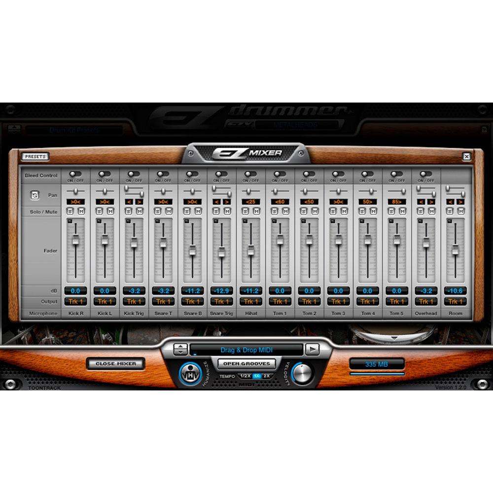Toontrack Metalheads EZX Digital Drum Kit Software
