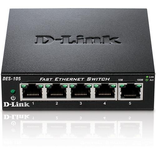 D-Link DES-105 5-Port 10 100 Fast Ethernet Switch