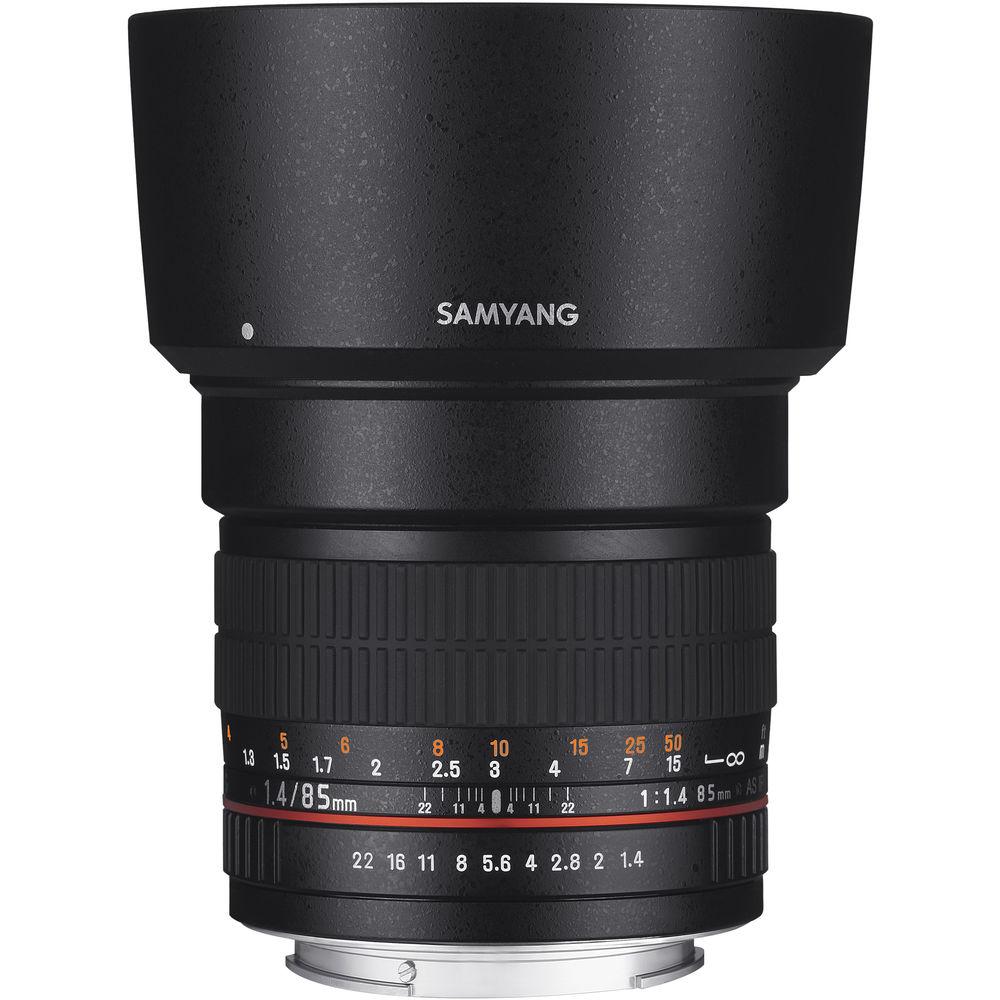 Samyang 85mm f 1.4 Aspherical Lens for Nikon With Focus Confirm Chip