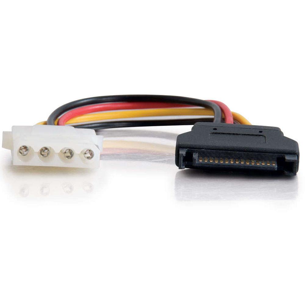 C2G 6" 15-pin Serial ATA Male to LP4 Female Power Cable