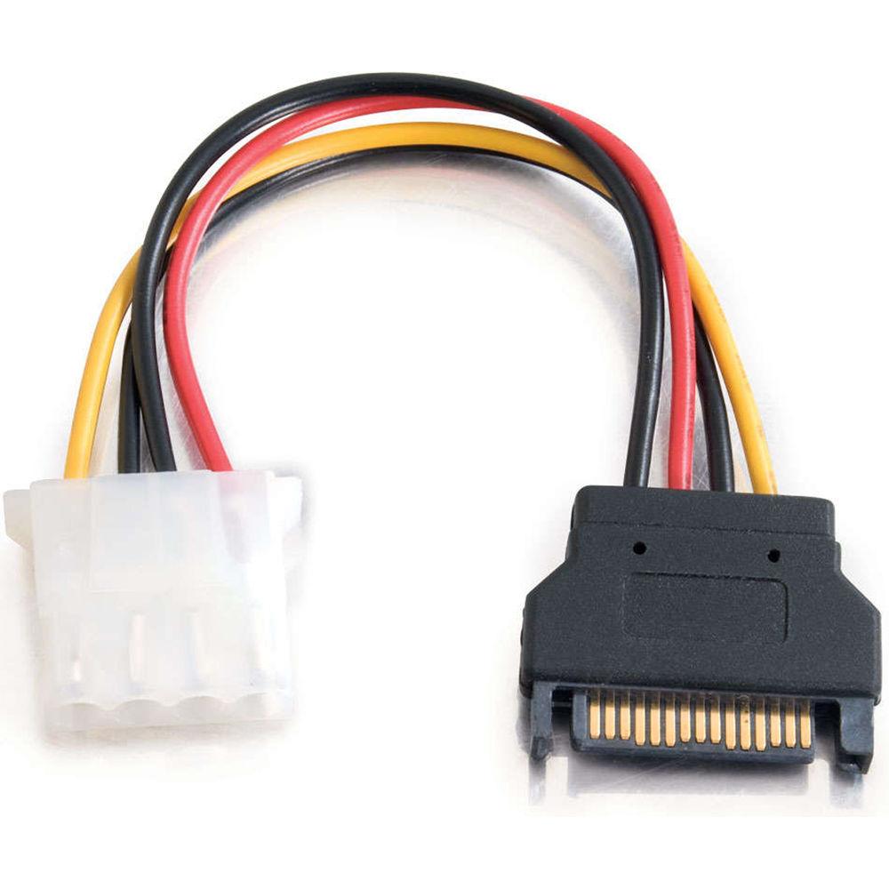 C2G 6" 15-pin Serial ATA Male to LP4 Female Power Cable