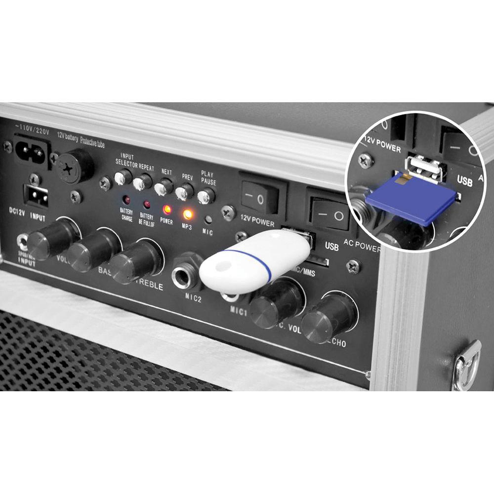 Pyle Pro PWMA170 Dual Channel 400W Wireless PA System